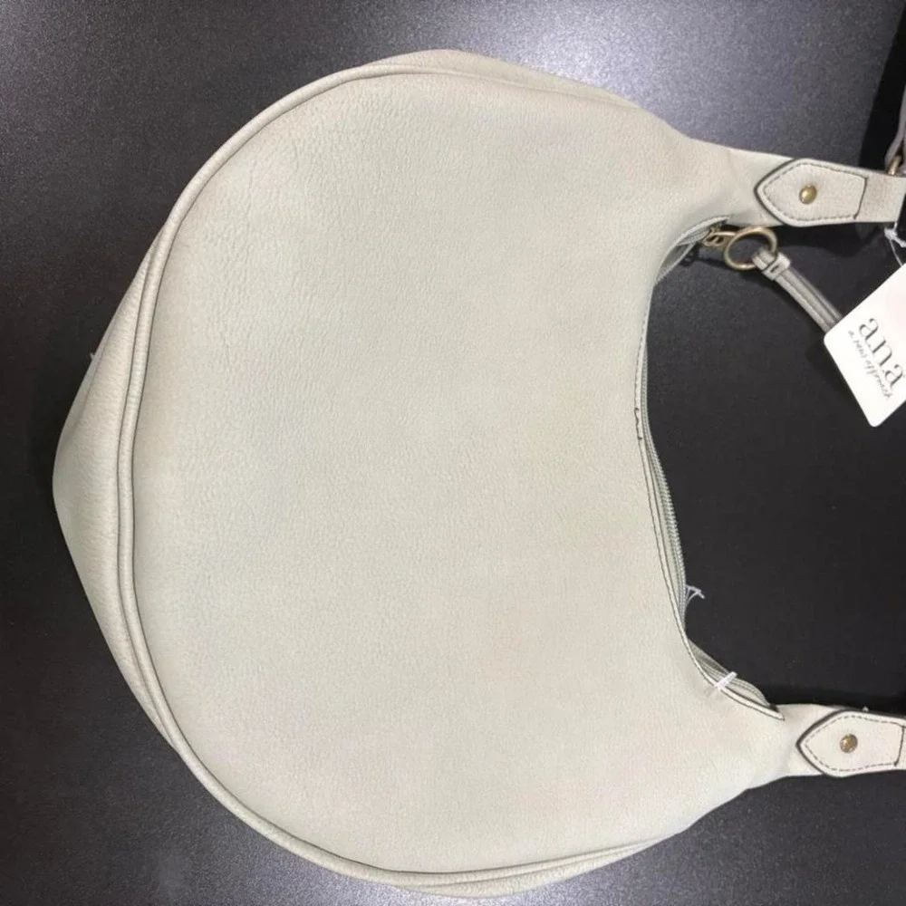 a.n.a a new approach Sage Green Faux Leather Buckle Crossbody Hobo Bag NEW